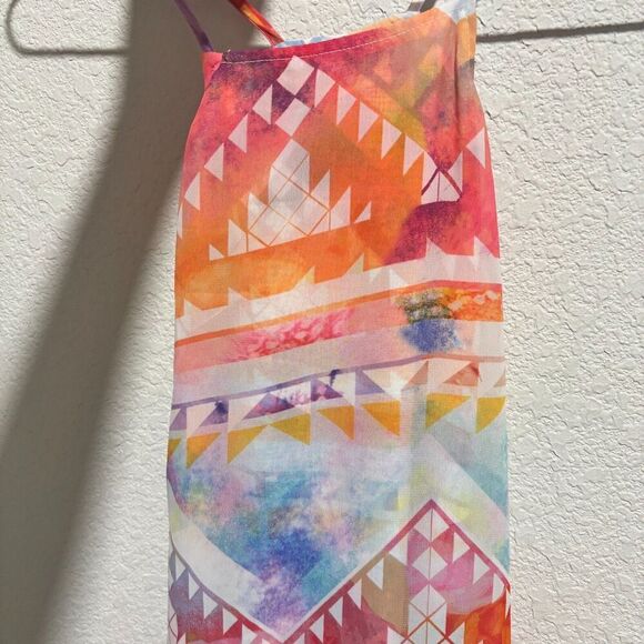 Show Me Your MuMu Womens Multi Side Slit Bronte Salvation Mountain Maxi Dress M - Picture 2 of 11